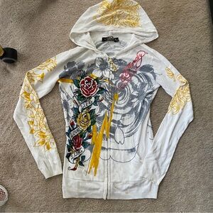Y2k Vintage Ed Hardy Zip Up